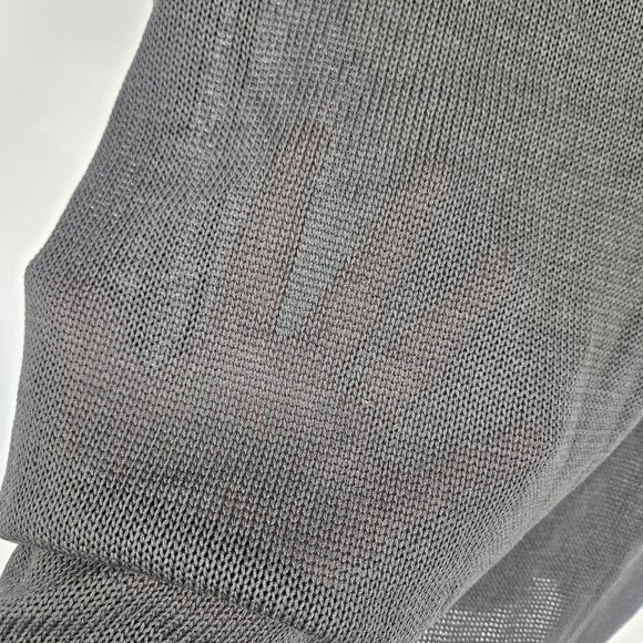 Distressed Mesh Knit Shirt Women Medium Green Short Sleeve Sheer Grunge Punk Tee - Picture 9 of 13